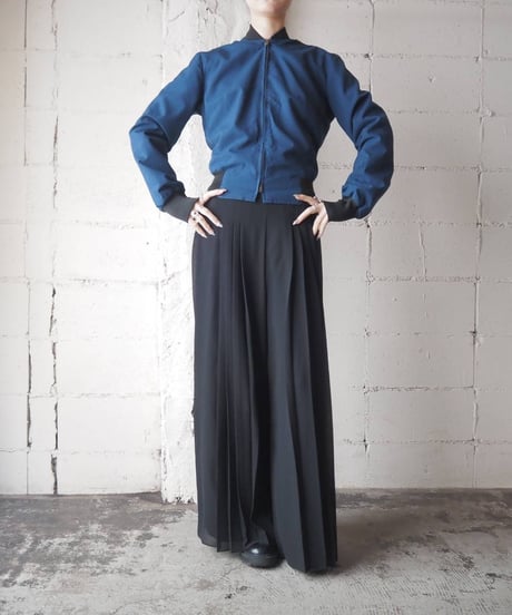 Cropped Zip Up Blouson NVBK
