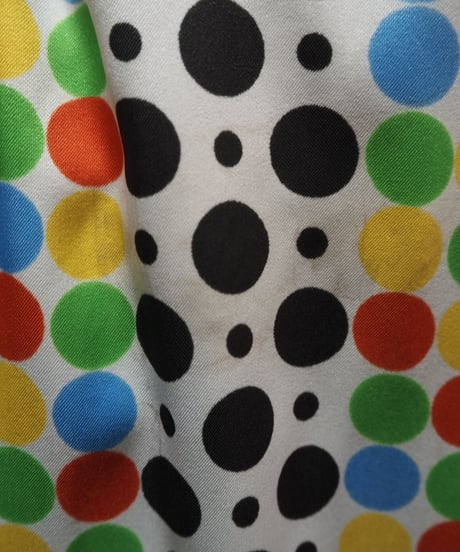 Dot Pattern Volume Sleeve Dress WHBK