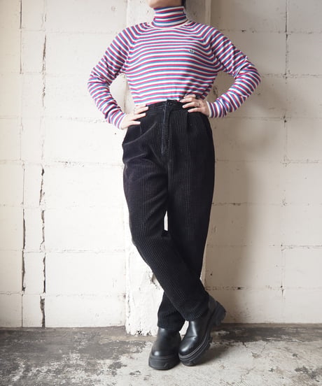 LACOSTE Stripe Turtle Neck Knit WHPIBL