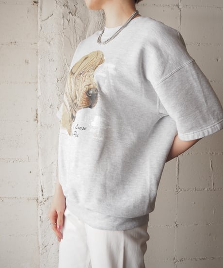 s/s REMAKE  Printed Dog Print Sweat