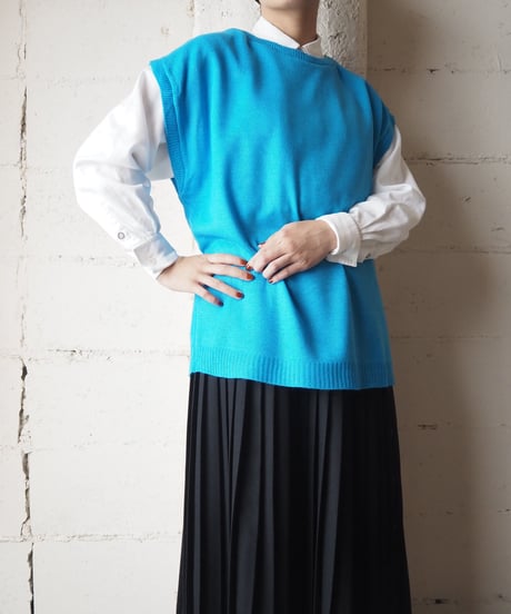French Sleeve Knit Vest BL