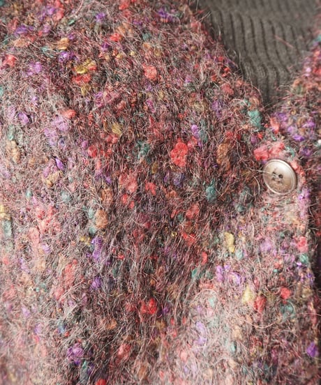Nep Yarn V Neck Cardigan BKREGN
