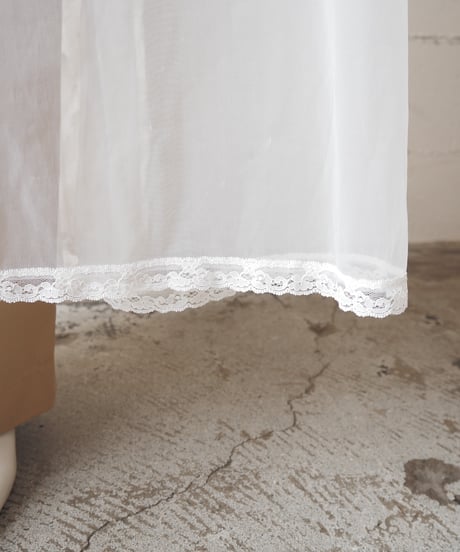 Flared Lace Sleeve Sheer Robe WH