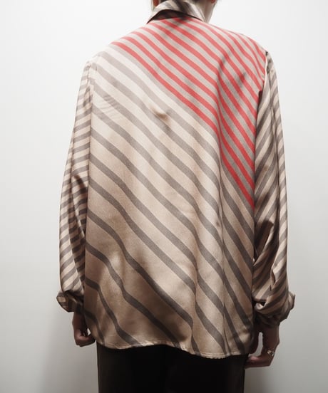 Stripe Silk Blouse RE