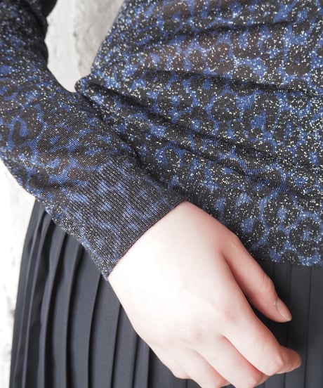 BIMBA Y LOLA Lame Leopard Knit NVBK