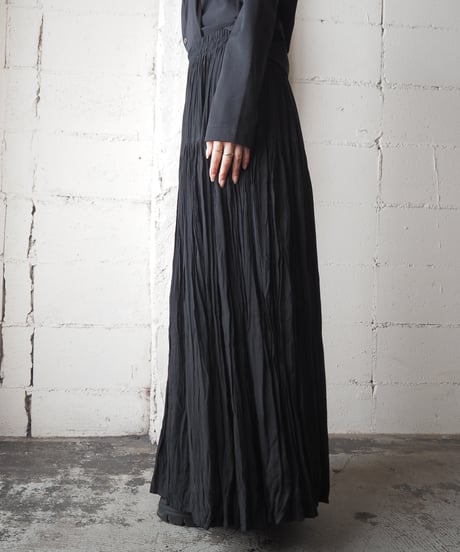 Tiered Easy Long Skirt BK