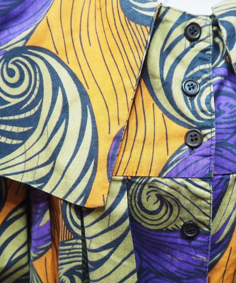 African Batik Big Collar Dress ORPUR