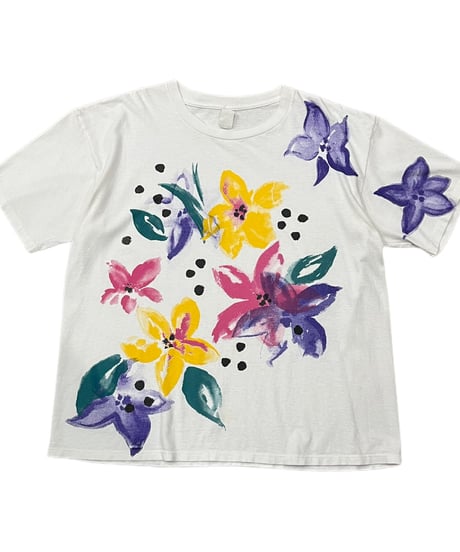 Hand Paint Flower Tee WHPIPUR