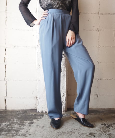 Color SilkTuck Pants BL