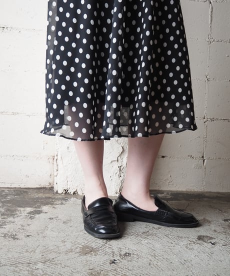 Made in USA Polka Dot Sleeveless Dress BKWH