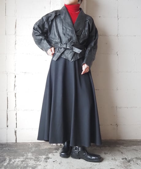 Wool Circular Skirt BK