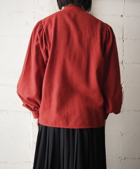 Volume Sleeve Wool Blouse RE