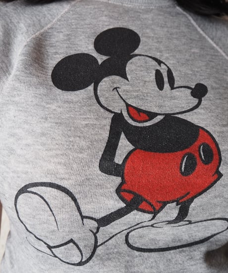 1980's Disney Mickey Mouse Short Sleeve Sweatshirt LGR