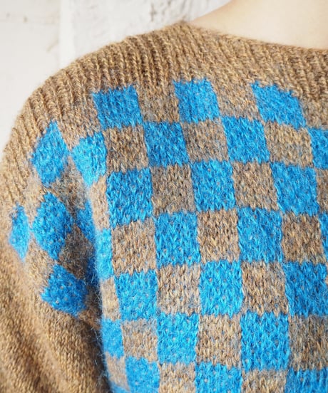 Checker Design Knit BRBL