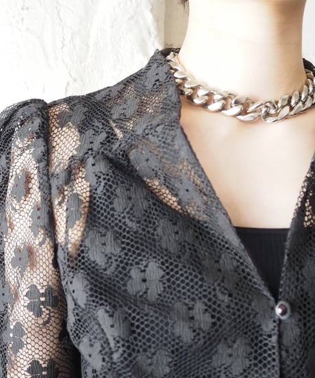 Total Race Design Sleeve Blouse BK