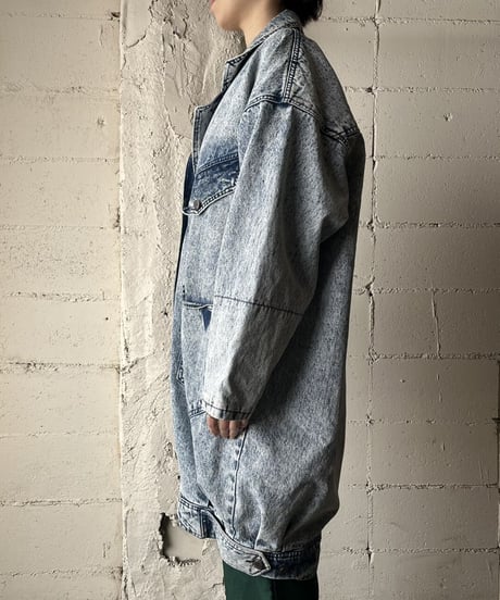 Open Collar Denim Coat LBL