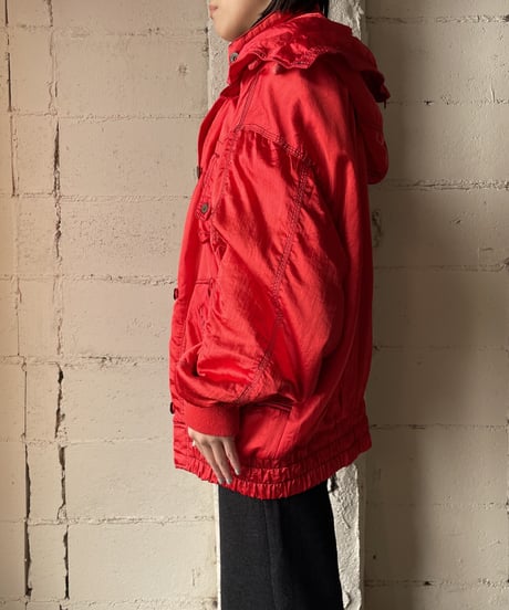 3D Pocket Hooded Bomber Jacket RE