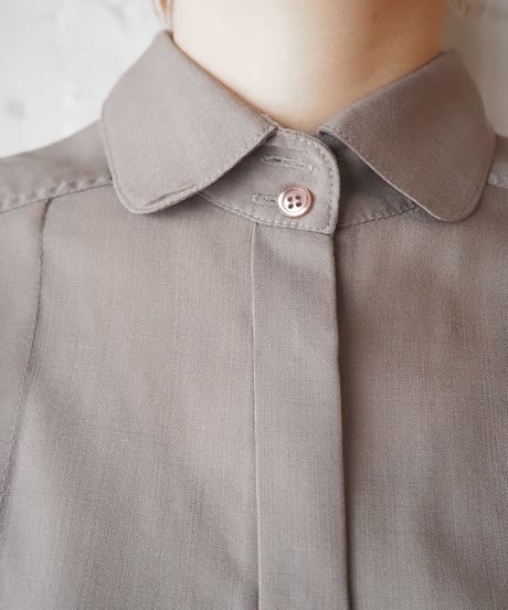 1970's Round Collar Plane Blouse BE