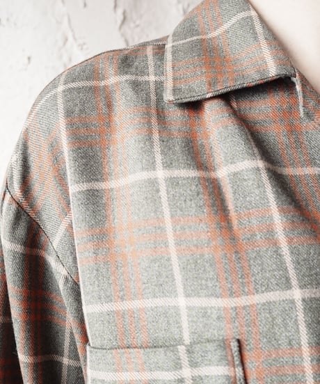 1960's Vintage Open Collar Check Shirt GROR