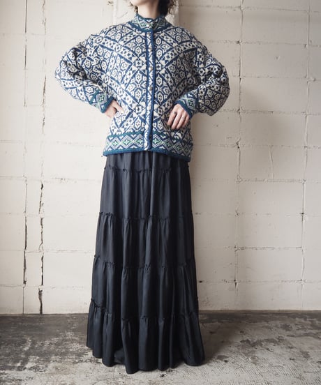 L.L.Bean Nordic Knit Cardigan WHBL