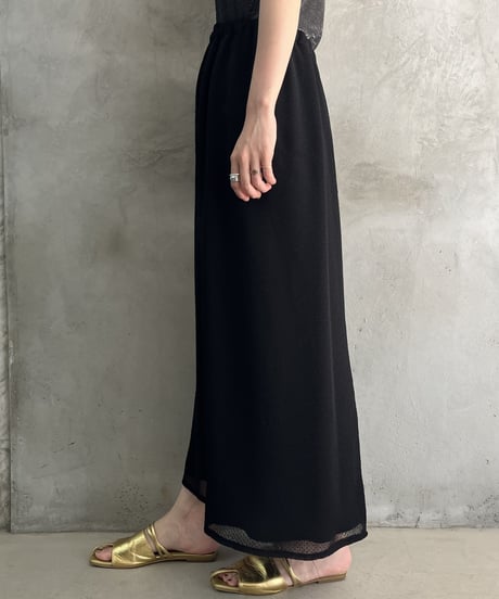 See Through Back Slit Skirt BK