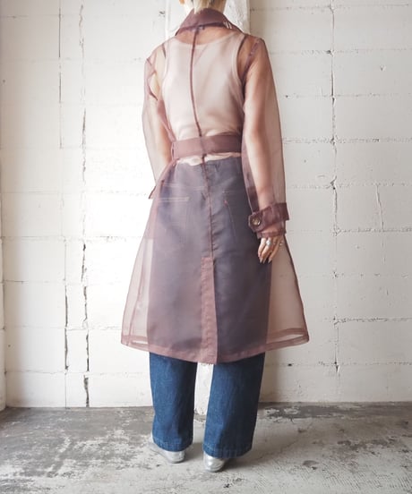 Sheer Double Breasted Coat BR