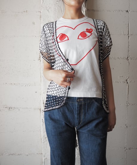 S/S Crochet Beads Cardigan BKSV
