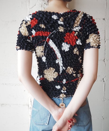 Flower Pattern Popcorn Tops NVBUR