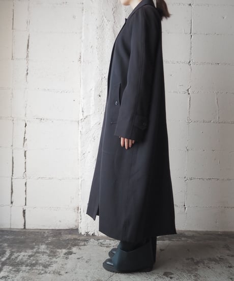 Burberrys' Wool Stand Fall Collar Long Coat NV