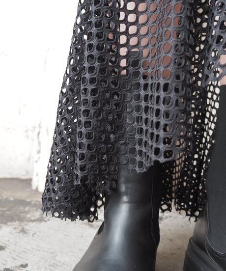 Mermaid Line Mesh Skirt BK