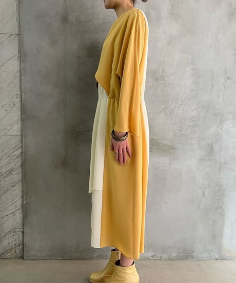 Tri Color Layered Design Dress YEIVBE