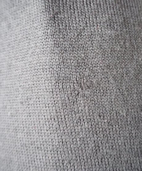 Diagonal Button Puff Sleeve Knit BK