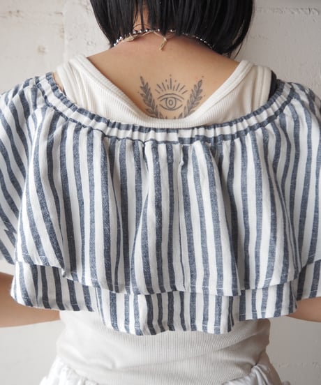 Tiered Cape Sleeveless Blouse NVWH