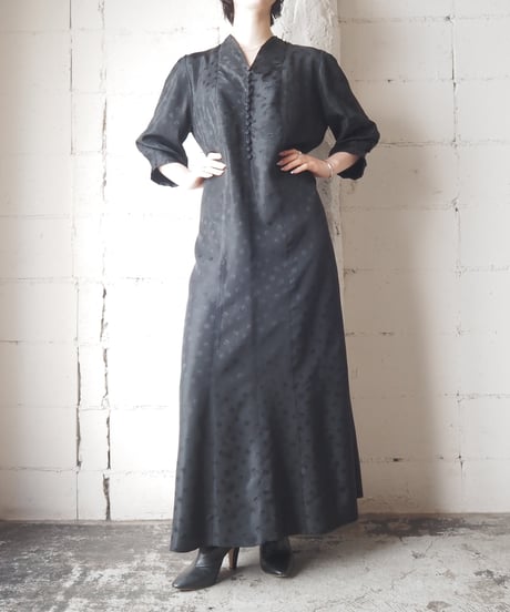 1960's Euro Flower Pattern Dress BK
