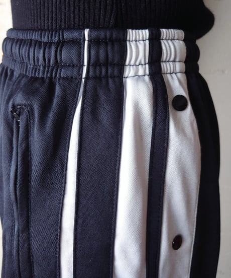 Side Snap Button Track  Pants BKWH