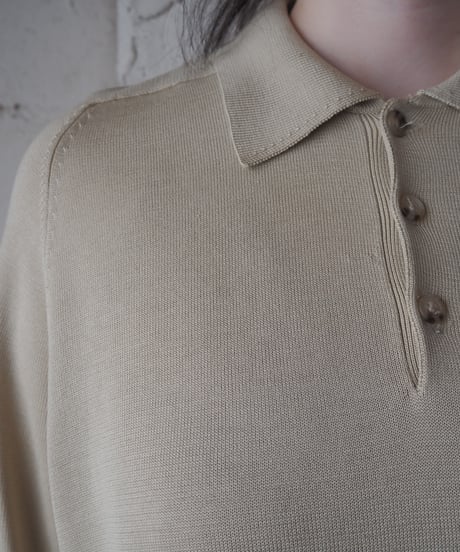 Short Sleeve Silk Polo Knit BE