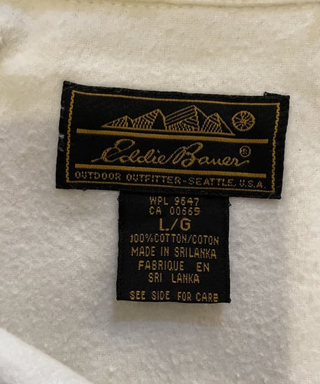 1980's EddieBauer Many Button Short Shirt WH