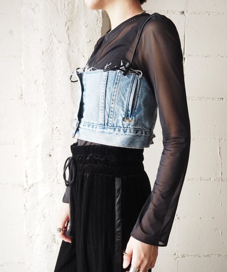 REMAKE Multi Way Denim Bustier LBL