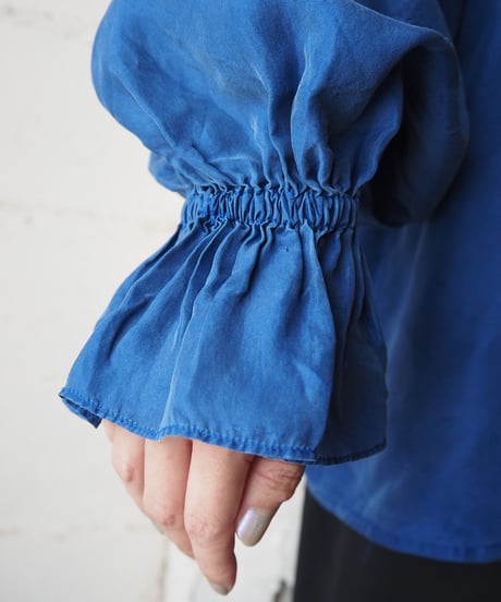 Frill Collar Silk Blouse BL