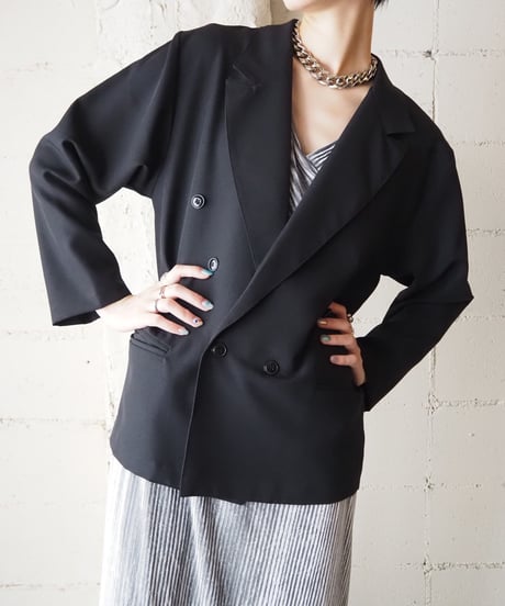 Many Button Tailored Jacket BK