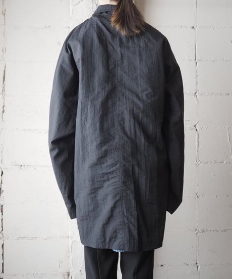 Shawl Collar Nylon Jacket BK