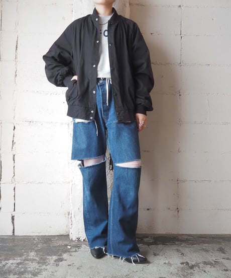Snap Button Blouson Jacket BK