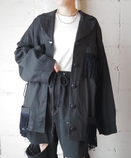 Fringe Pocket Jacket BK