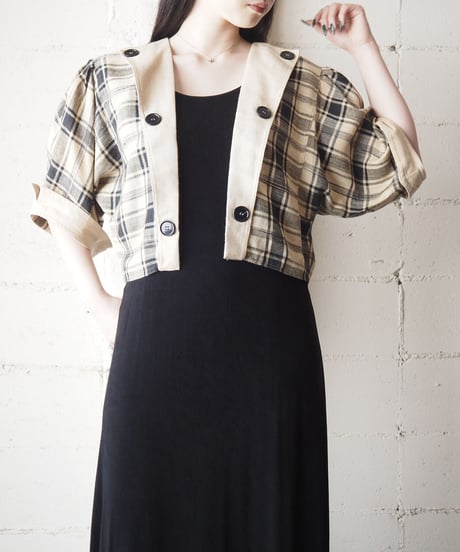 Plaid Short Jacket BEBK