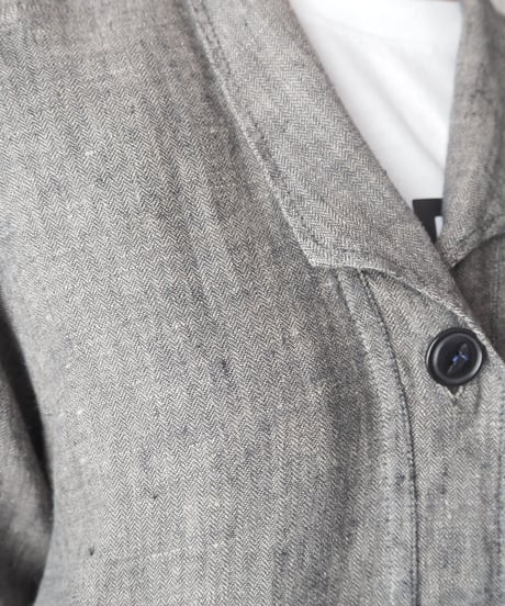 FLAX Side Belted Linen Jacket GR