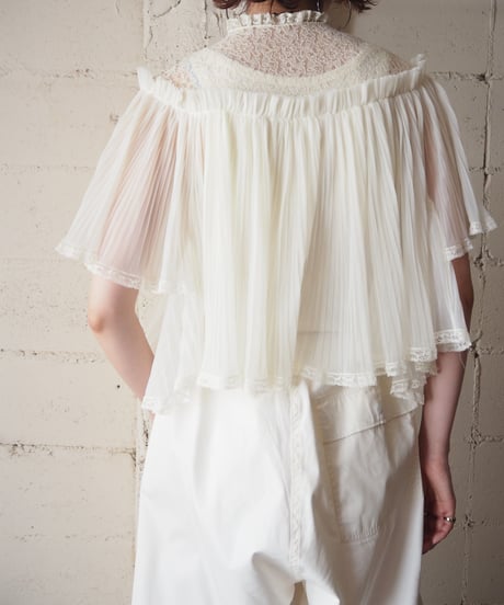 Sheer Pleated Lace Jacket IV