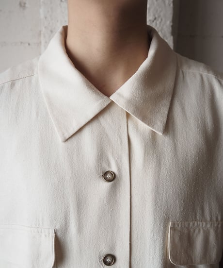 Double Pocket Silk N/S Shirt WH