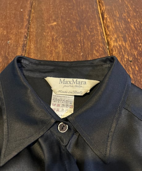 Max Mara Satin Draped Shirt BK