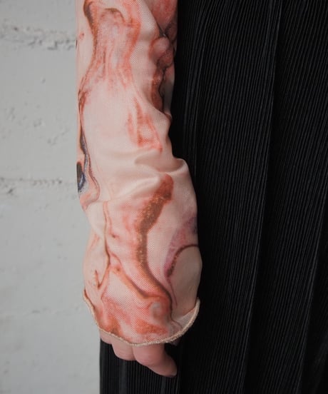Marble Pattern L/S Sheer Cutsewn OR