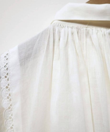 Vintage Lace Tuck Shoulder Long Smock